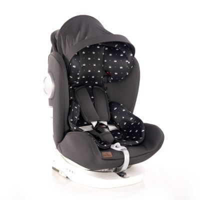 Автокресло Lorelli Lusso + sps + Isofix 0+/1/2/3 (0-36 кг) Черно-белый