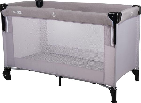 Детская кроватка-манеж FreeON Bedside с вторым ярусом, серый