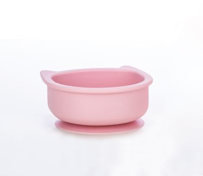 Силиконовая миска детская FreeOn Kitty, розовая