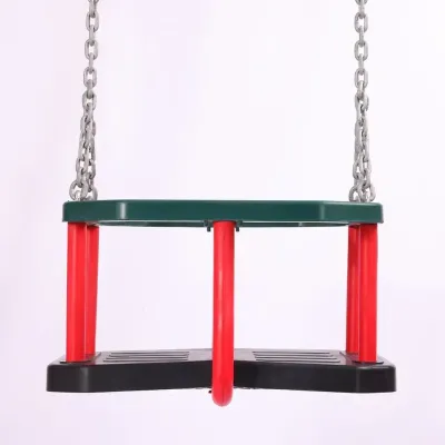 Гойдалка дитяча погумована із захистом Traditional Baby на ланцюгах