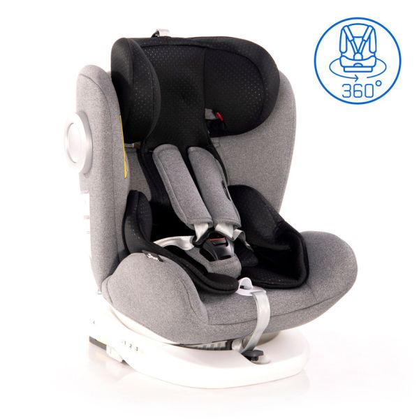 Автокресло Lorelli Lusso + sps + Isofix 0+/1/2/3 (0-36 кг) Серый