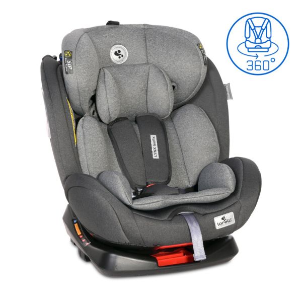 Автокресло-ребордер Lynx Isofix 0-36 кг Черно-серый