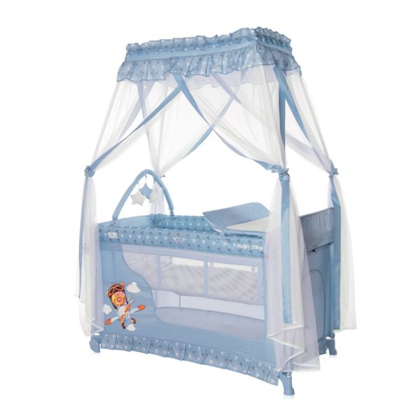 Кровать - манеж с балдахином Lorelli Magic Sleep Синий