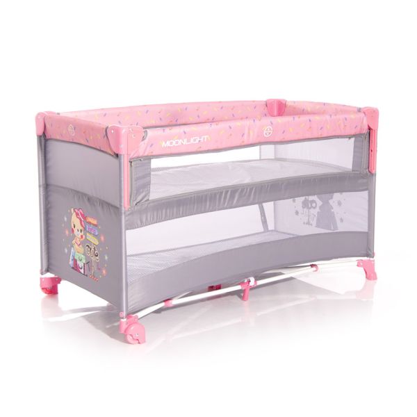 Кровать-манеж Lorelli UP and DOWN Rose Velvet Unicorn Розовый