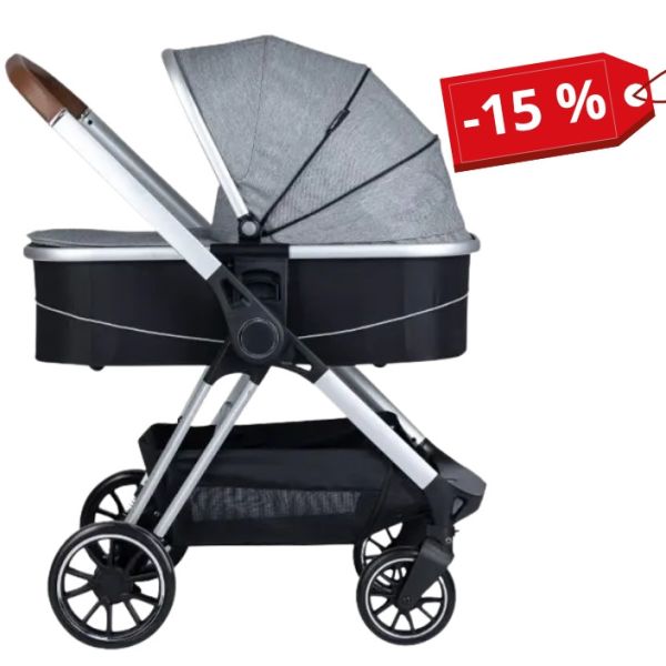 Коляска для ребенка универсальная FreeON 3 в 1 Fantasy Grey-Black
