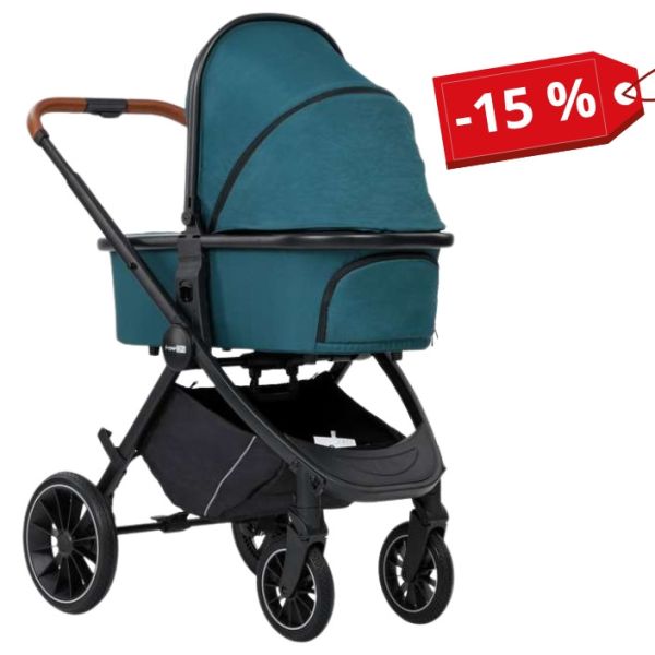 Коляска для ребенка универсальная 3 в 1 FreeON JOY dark green