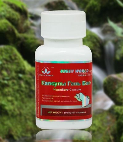 Капсулы Гань Бао Green World для печени та желчного пузыря, по 500 мг.